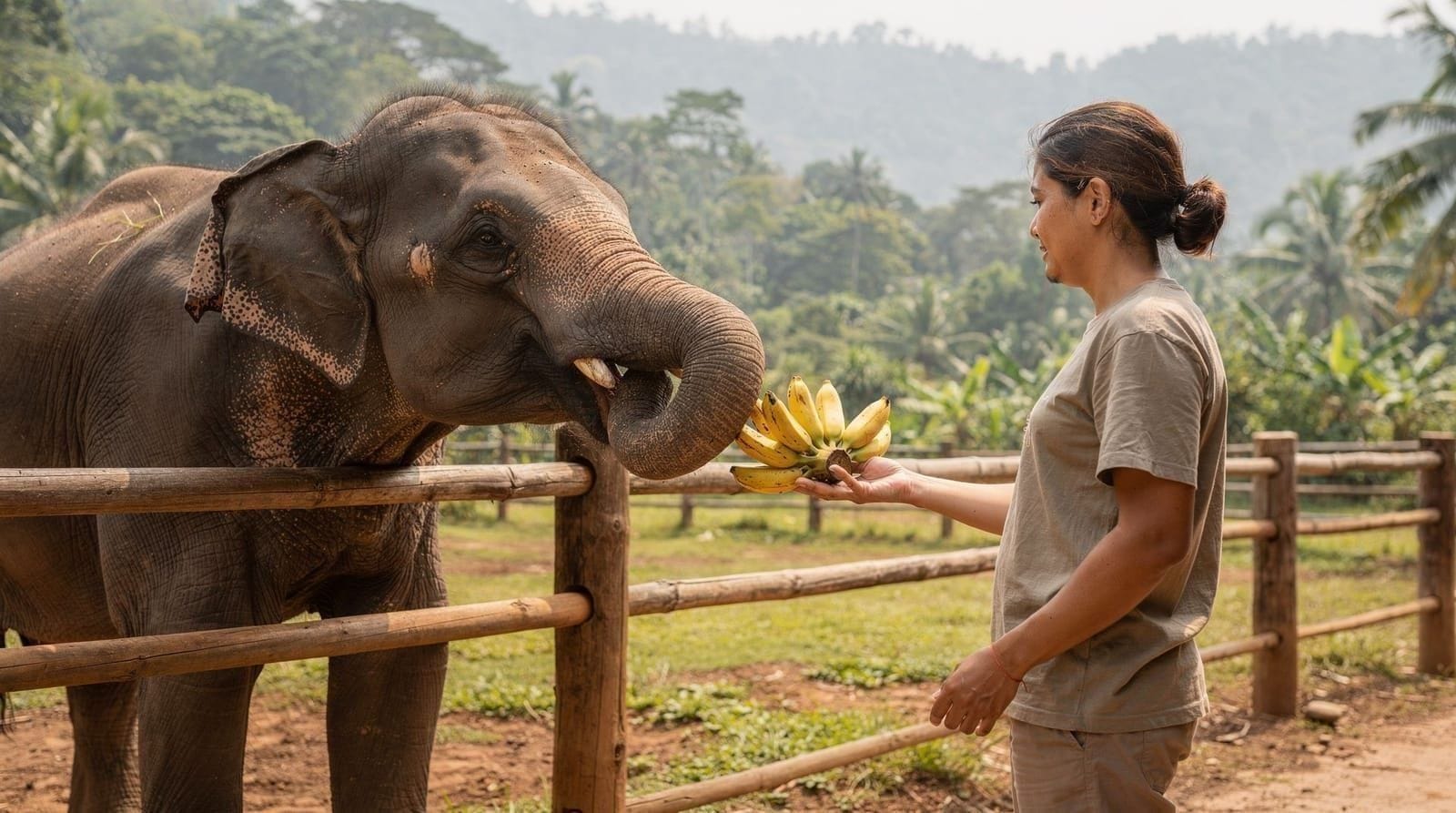 Phuket Elephant Jungle Sanctuary feeding