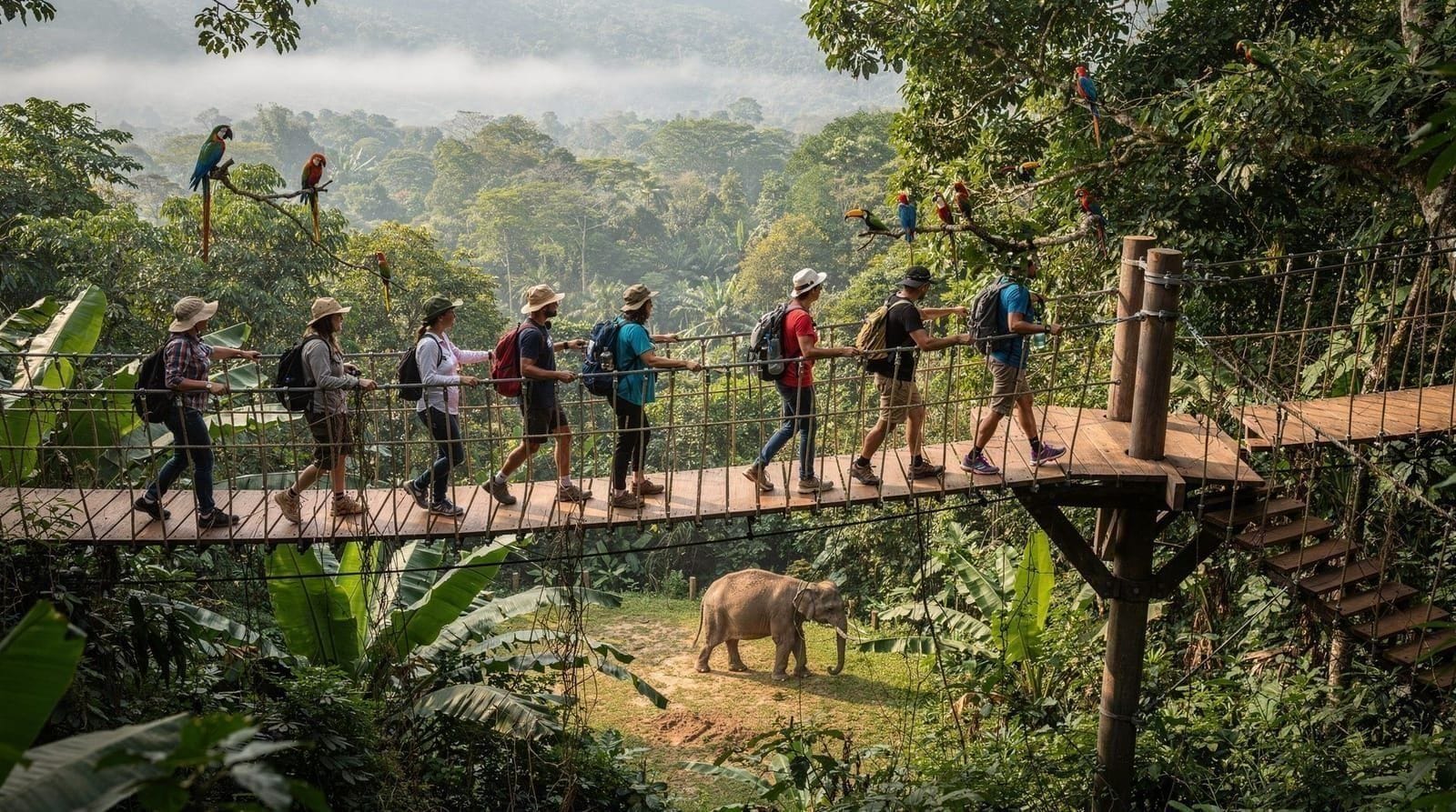 Elephant Sanctuary canopy walkway Phuket