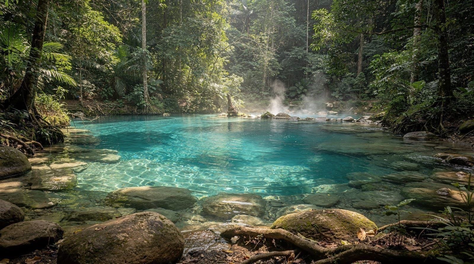 Krabi Tiger Cave Emerald Pool hot springs