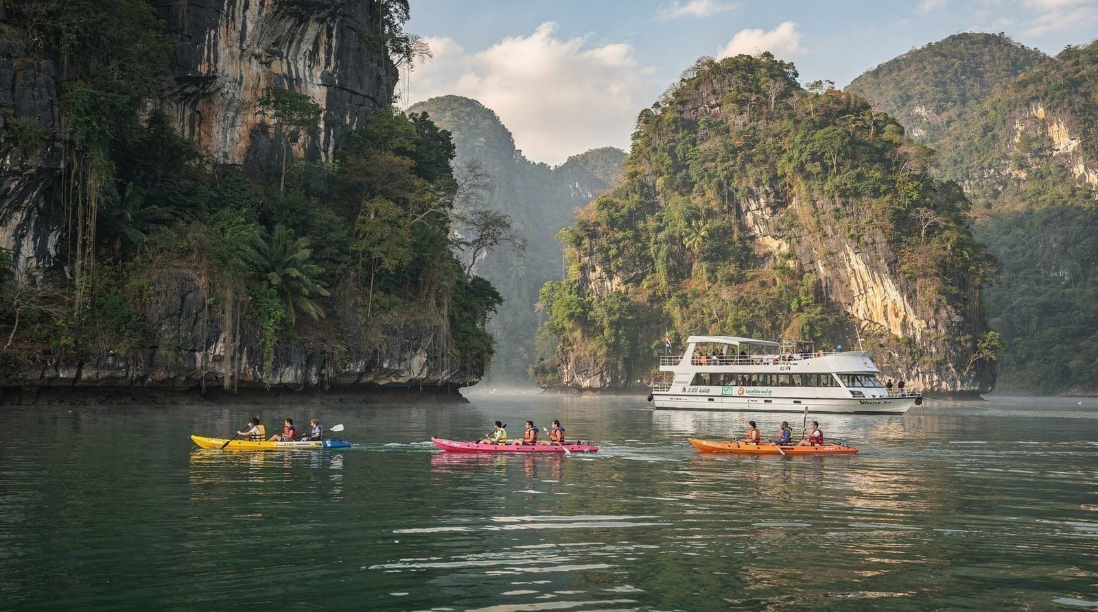 Phang Nga Bay canoeing big boat