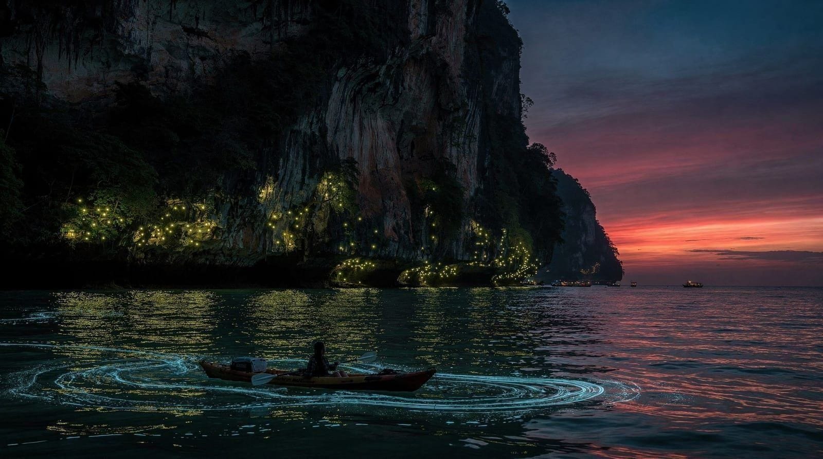 Krabi Railay sunset bioluminescent plankton