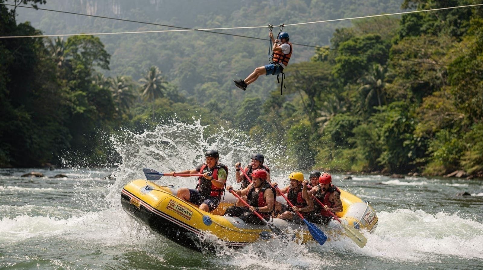 Phuket white water rafting ATV zipline